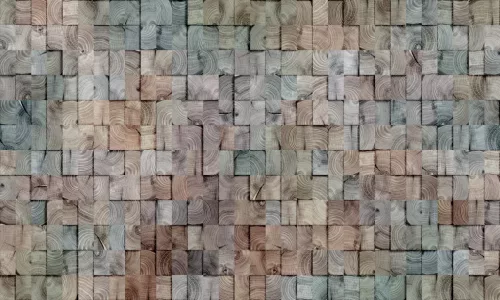 Zambaiti Parati Architexture vlies, vinyl anyagú, barna, lila, zöld, kék színű, kockás, 3d, Modern tapéta