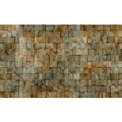   Zambaiti Parati Architexture vlies, vinyl anyagú, zöld, barna színű, kockás, 3d, Modern tapéta