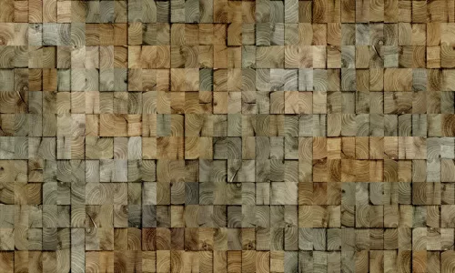 Zambaiti Parati Architexture vlies, vinyl anyagú, zöld, barna színű, kockás, 3d, Modern tapéta