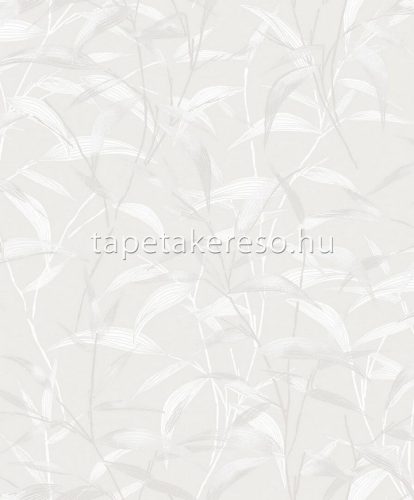 Khroma ZEN vlies anyagú beige, szürke színű leveles modern tapéta