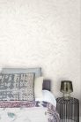 Khroma ZEN vlies anyagú beige, szürke színű leveles modern tapéta