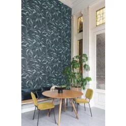 Khroma ZEN vlies anyagú kék színű leveles modern tapéta