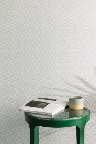 Khroma ZEN vlies anyagú beige, kék színű geometriai modern tapéta
