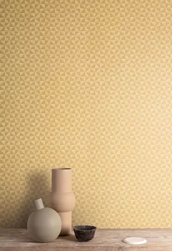 Khroma ZEN vlies anyagú barna színű geometriai modern tapéta