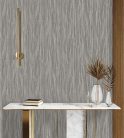 Zeno Maison Luxe papír, vinyl anyagú szürke, barna színű gyűrt Modern tapéta