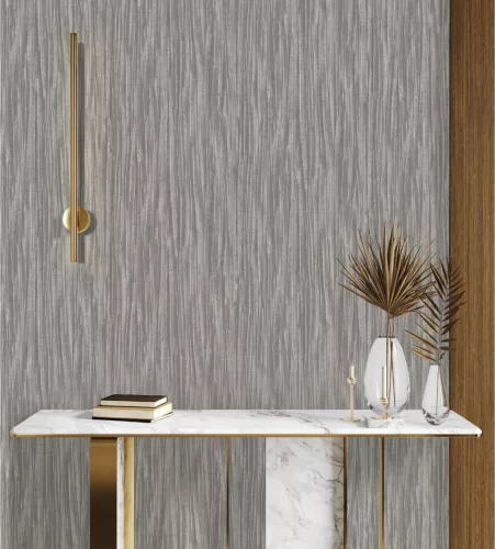 Zeno Maison Luxe papír, vinyl anyagú szürke, barna színű gyűrt Modern tapéta