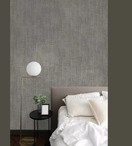 Zeno Maison Luxe papír, vinyl anyagú szürke, ezüst színű szövethatású Modern tapéta