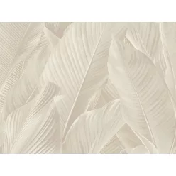   Zeno Tahiti vlies, vinyl anyagú, beige színű, leveles, Modern tapéta