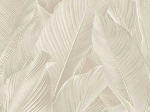 Zeno Tahiti vlies, vinyl anyagú, beige színű, leveles, Modern tapéta