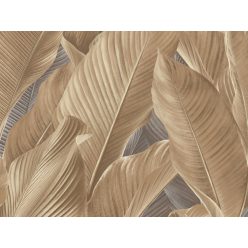   Zeno Tahiti vlies, vinyl anyagú, barna színű, leveles, Modern tapéta