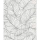 Vertical Art Phoenix vlies, habos anyagú fekete, fehér színű levél erezet modern tapéta