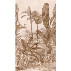   Grandeco ONE ROLL ONE MOTIF vinyl, vlies anyagú, barna színű, leveles, Modern poszter