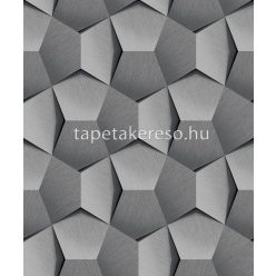   Vertical Art Tempo vlies, habos anyagú szürke, ezüst színű 3d, geometriai modern tapéta