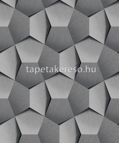 Vertical Art Tempo vlies, habos anyagú szürke, ezüst színű 3d, geometriai modern tapéta
