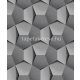 Vertical Art Tempo vlies, habos anyagú szürke, ezüst színű 3d, geometriai modern tapéta