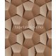 Vertical Art Tempo vlies, habos anyagú barna, ezüst színű 3d, geometriai modern tapéta