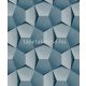 Vertical Art Tempo vlies, habos anyagú kék, ezüst színű 3d, geometriai modern tapéta