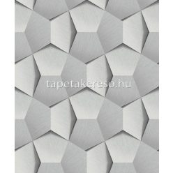   Vertical Art Tempo vlies, habos anyagú szürke, ezüst színű 3d, geometriai modern tapéta