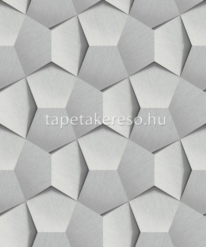 Vertical Art Tempo vlies, habos anyagú szürke, ezüst színű 3d, geometriai modern tapéta