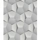 Vertical Art Tempo vlies, habos anyagú szürke, ezüst színű 3d, geometriai modern tapéta