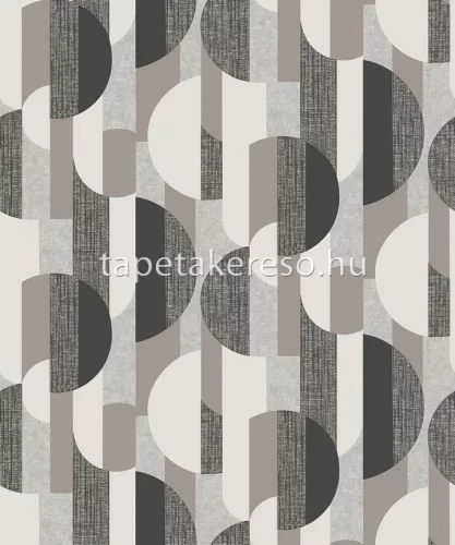 Vertical Art Tempo vlies, habos anyagú fehér, barna, fekete színű geometriai modern tapéta