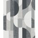 Vertical Art Tempo vlies, habos anyagú fekete, fehér, szürke színű geometriai modern tapéta