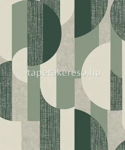 Vertical Art Tempo vlies, habos anyagú fehér, beige, zöld színű geometriai modern tapéta