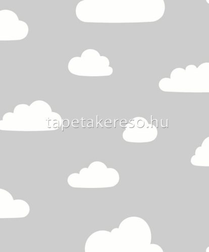 Ugepa My Kingdom vlies anyagú szürke, fehér színű felhős gyerek tapéta