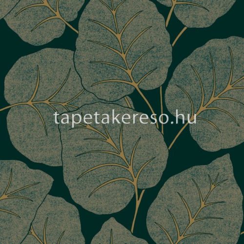 VaVex Vavex 2025 vinyl, vlies anyagú zöld, arany színű leveles modern tapéta