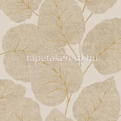   VaVex Vavex 2025 vinyl, vlies anyagú beige, arany színű leveles modern tapéta