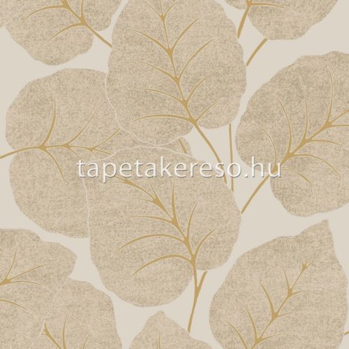 VaVex Vavex 2025 vinyl, vlies anyagú beige, arany színű leveles modern tapéta