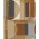 Grandeco Arcadia vlies, vinyl anyagú barna, rozsdabarna, beige, szürke színű geometriai, textilhatású retro tapéta