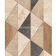 Grandeco Arcadia vlies, vinyl anyagú barna, fekete, arany színű famintás, márványos, geometriai modern tapéta