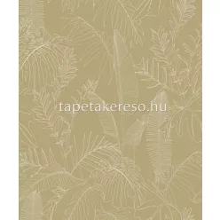   Omura Vertical Art habos, vlies anyagú zöld, beige színű leveles modern tapéta