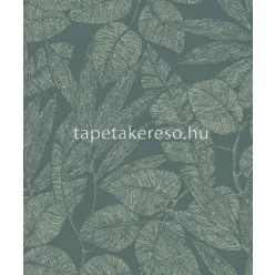   Omura Vertical Art vlies, habos anyagú zöld, beige színű leveles modern tapéta