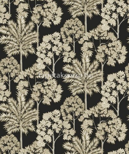Grandeco Arcadia vlies, vinyl anyagú fekete, beige, arany színű fás modern tapéta