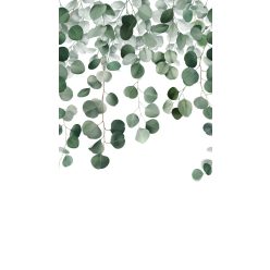   Grandeco ONE ROLL ONE MOTIF vinyl, vlies anyagú, fehér, zöld színű, leveles, Modern poszter