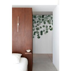   Grandeco ONE ROLL ONE MOTIF vinyl, vlies anyagú, fehér, zöld színű, leveles, Modern poszter