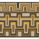 Khroma Amani vlies anyagú barna, sárga, beige színű geometriai Modern tapéta