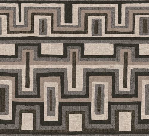 Khroma Amani vlies anyagú fekete, barna, beige színű geometriai Modern tapéta
