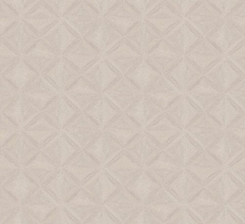Khroma Amani vlies anyagú beige színű vonalas, geometriai Modern tapéta