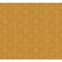   Khroma Amani vlies anyagú mustársárga, narancssárga, beige színű vonalas, geometriai Modern tapéta
