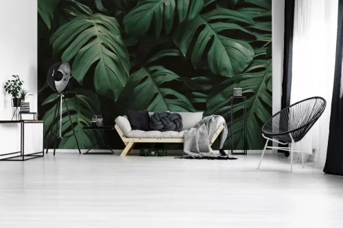 AS Creation DesignWalls 2 vlies anyagú zöld, fekete színű leveles modern poszter