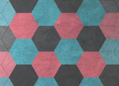 AS Creation DesignWalls 2 vlies anyagú kék, fekete, pink színű geometriai modern poszter