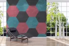 AS Creation DesignWalls 2 vlies anyagú kék, fekete, pink színű geometriai modern poszter