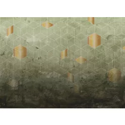   AS Creation DesignWalls 2 vlies anyagú zöld, barna színű geometriai modern poszter