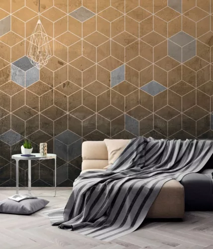AS Creation DesignWalls 2 vlies anyagú barna, szürke színű geometriai modern poszter