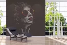 AS Creation DesignWalls 2 vlies anyagú fekete, szürke, piros, sárga színű arc modern poszter