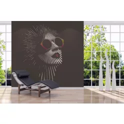   AS Creation DesignWalls 2 vlies anyagú fekete, szürke, piros, sárga színű arc modern poszter