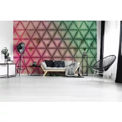   AS Creation DesignWalls 2 vlies anyagú zöld, rózsaszín, barna, sárga színű 3d, geometriai modern poszter